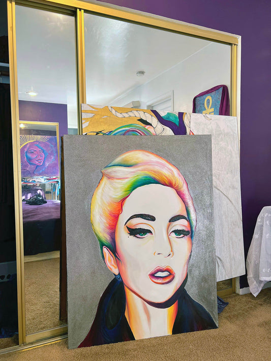 Original "Lady Gaga" Oil Painting