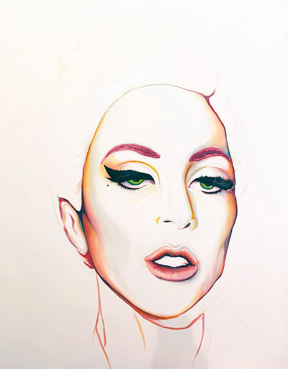 Original "Lady Gaga" Oil Painting