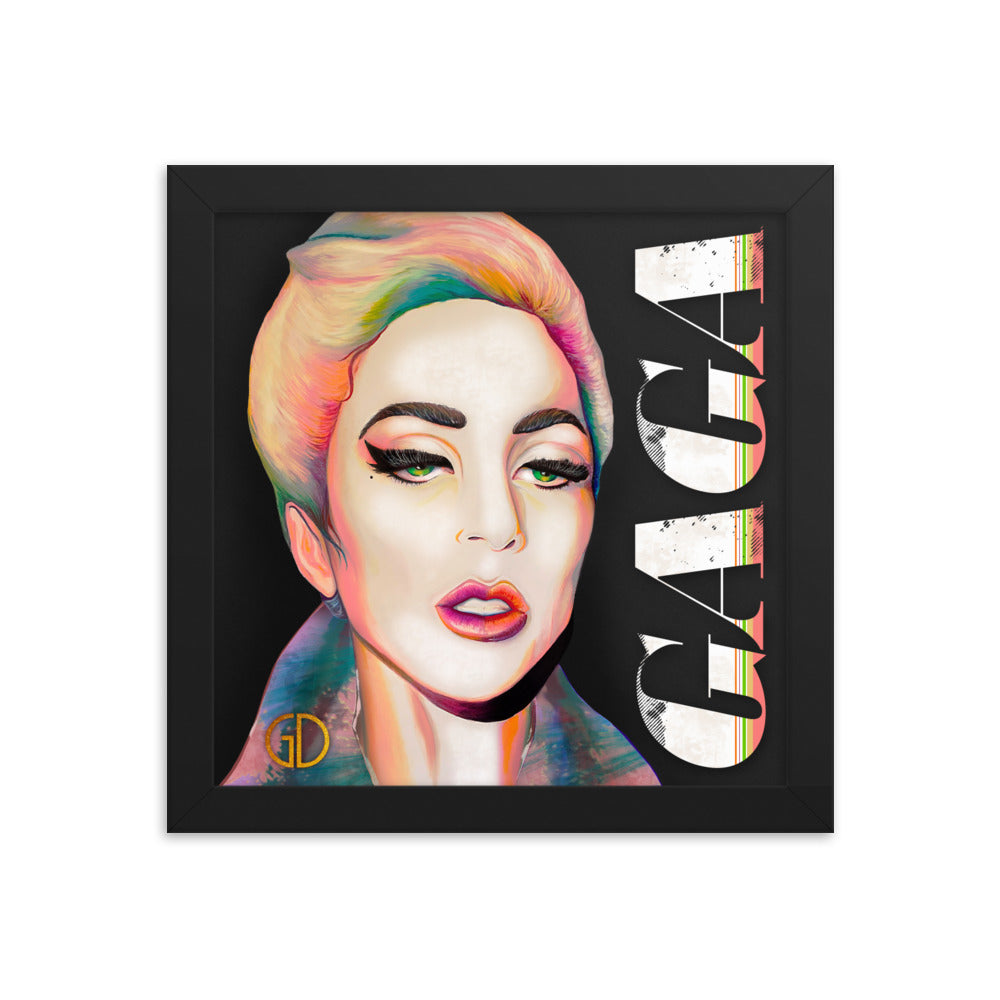 Framed Matte Print of Original Art - "Lady Gaga"