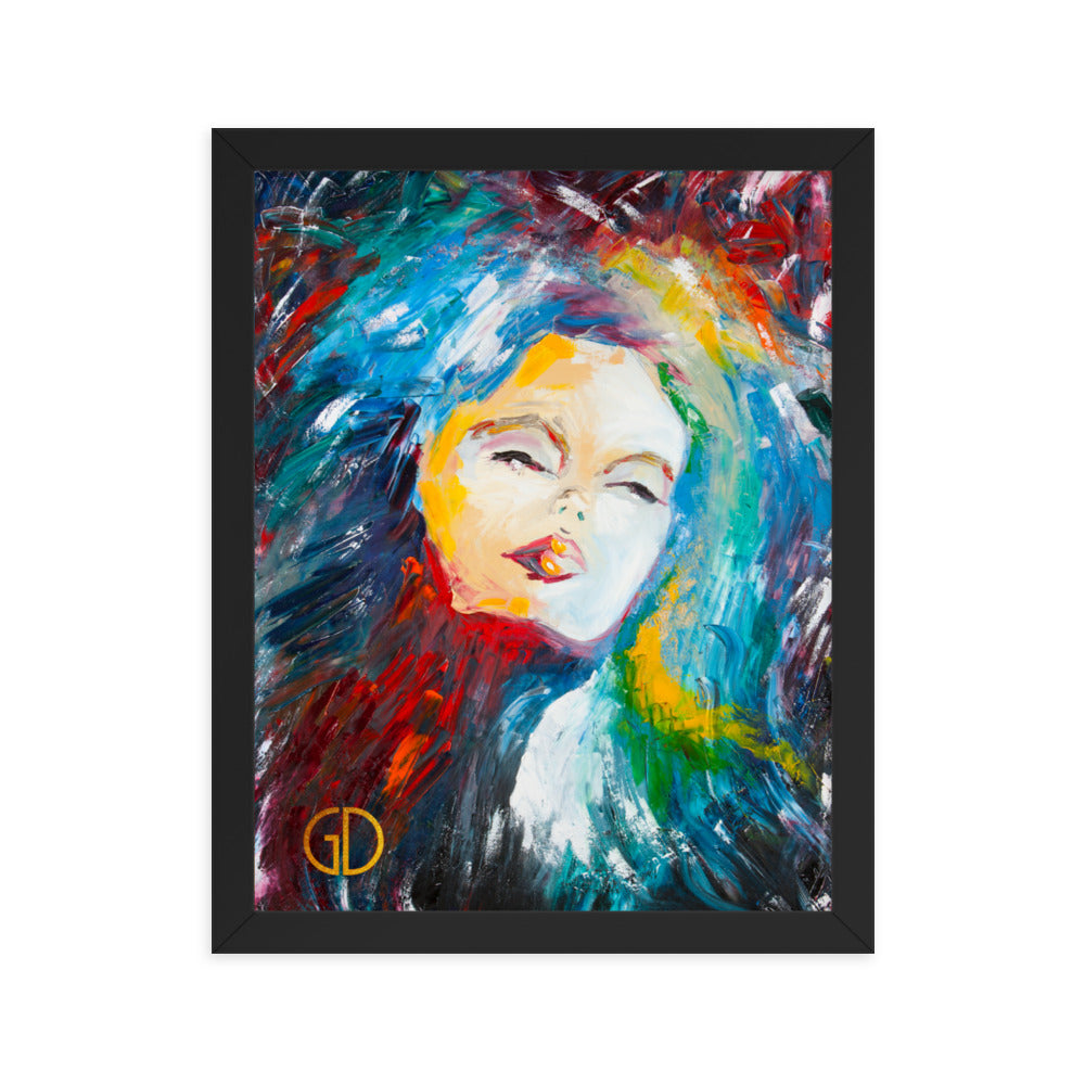 Framed Matte Print of Original Art - "Glamour"