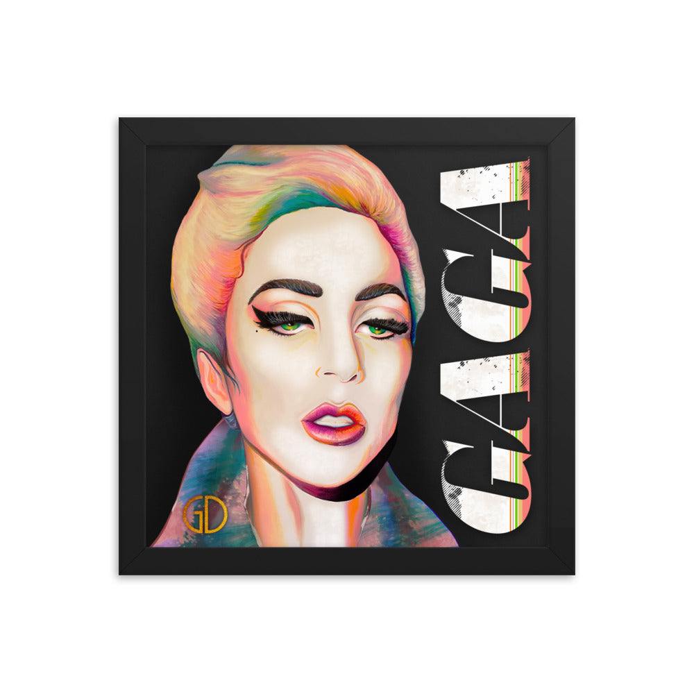 Framed Matte Print of Original Art - "Lady Gaga"