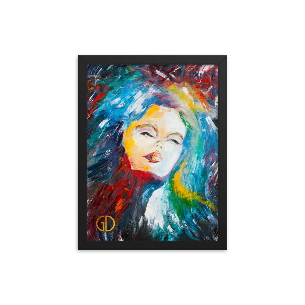 Framed Matte Print of Original Art - "Glamour"