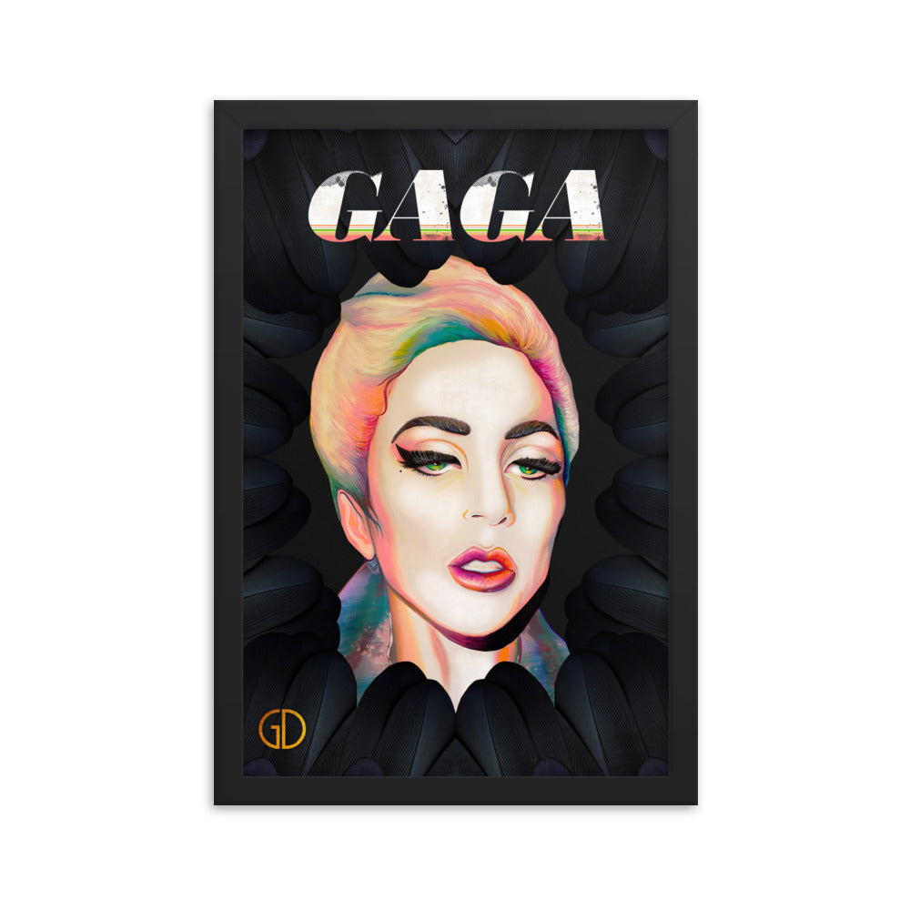 Framed Matte Print of Original Art - "Lady Gaga"