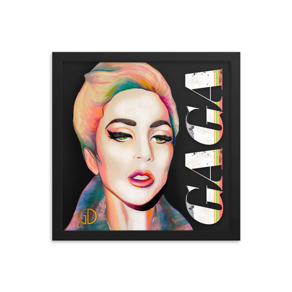 Framed Matte Print of Original Art - "Lady Gaga"