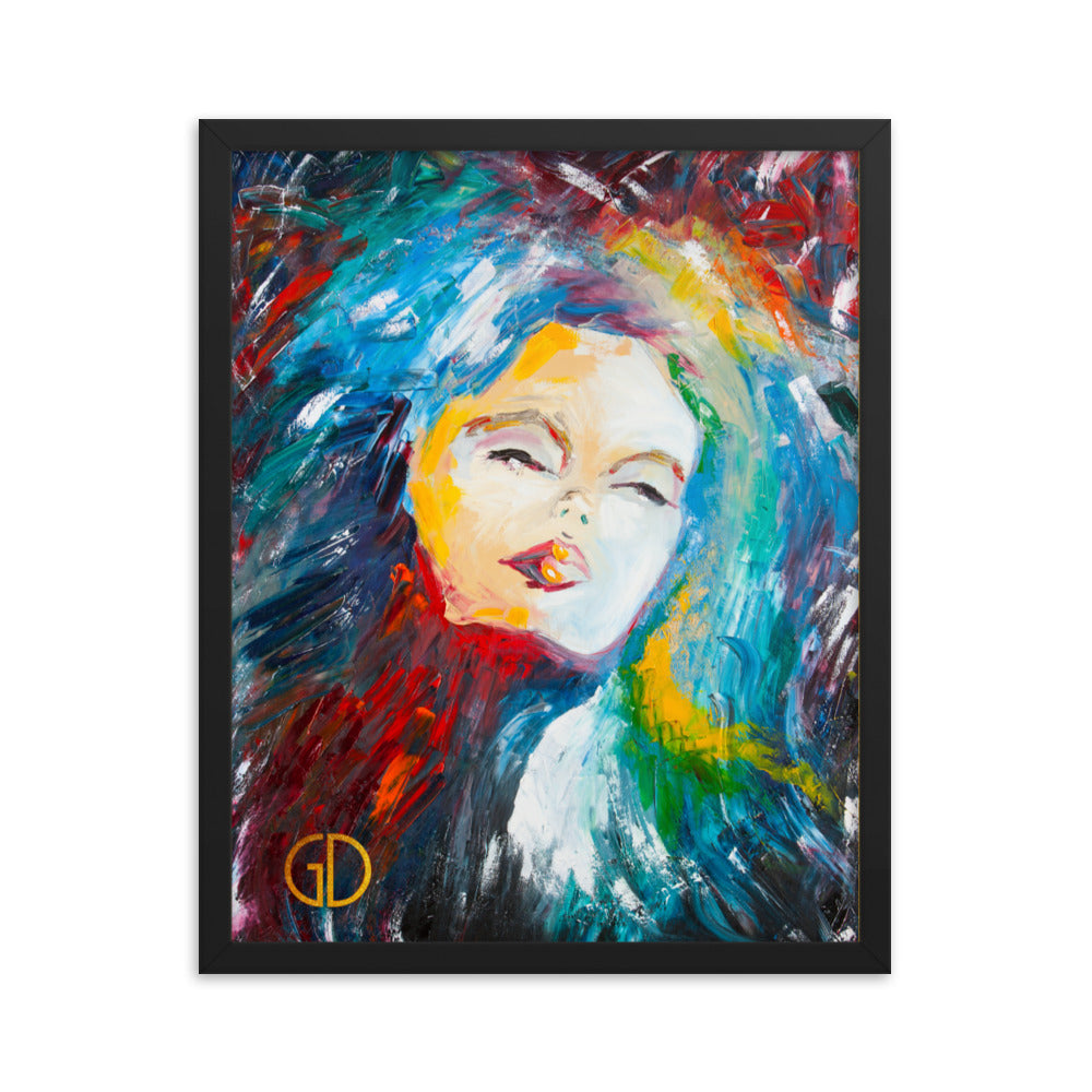 Framed Matte Print of Original Art - "Glamour"