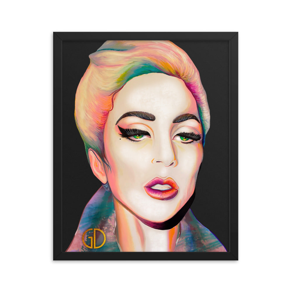 Framed Matte Print of Original Art - "Lady Gaga"