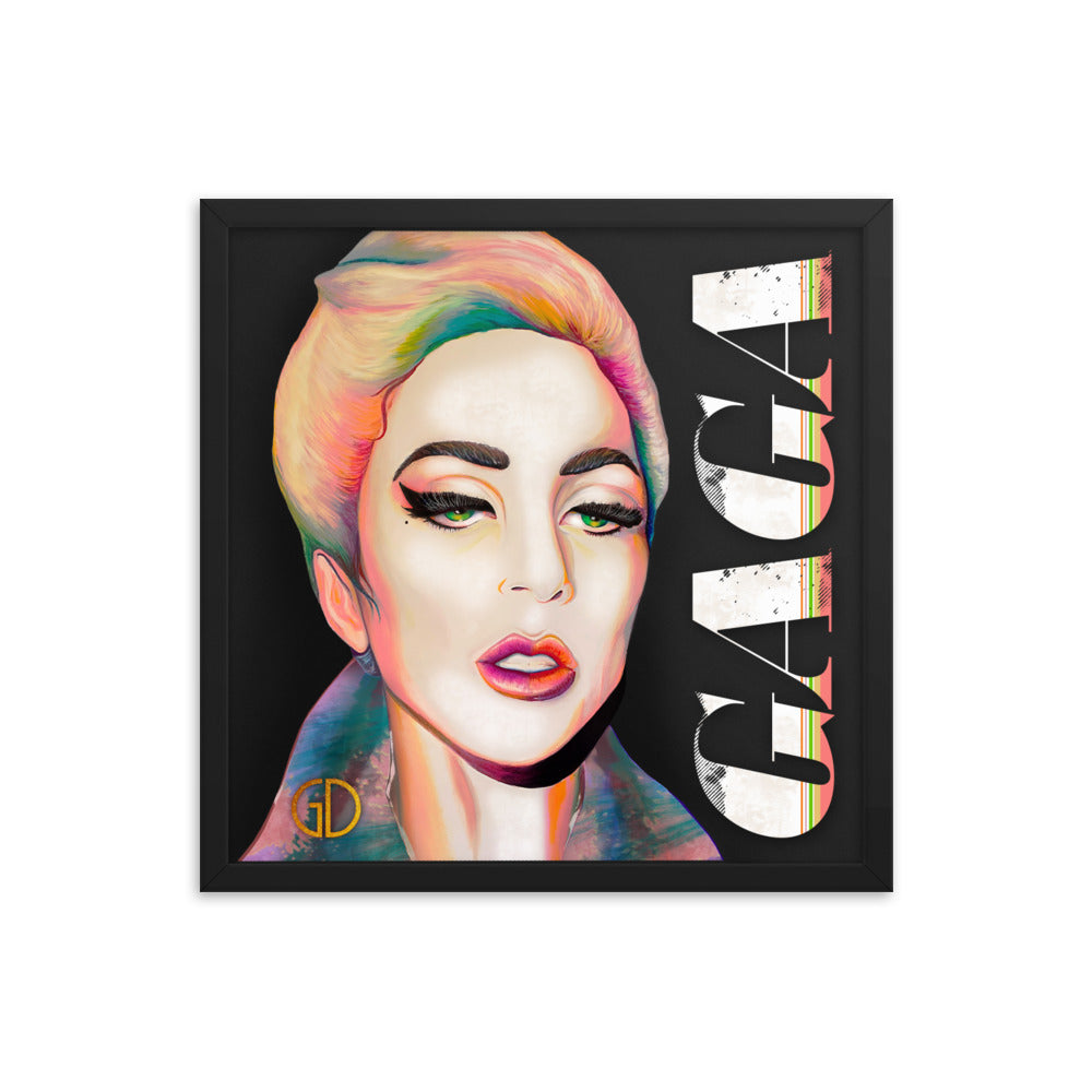 Framed Matte Print of Original Art - "Lady Gaga"