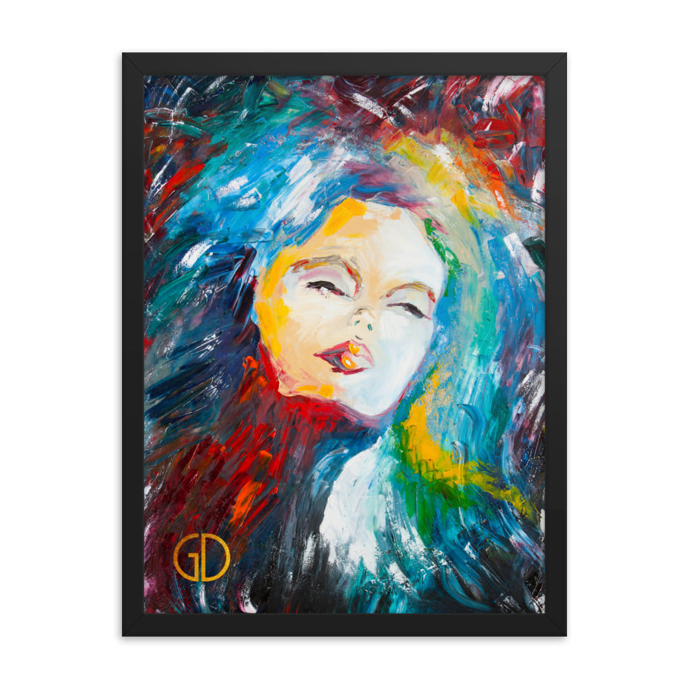 Framed Matte Print of Original Art - "Glamour"