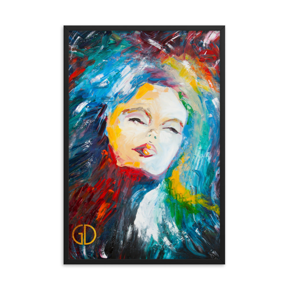 Framed Matte Print of Original Art - "Glamour"