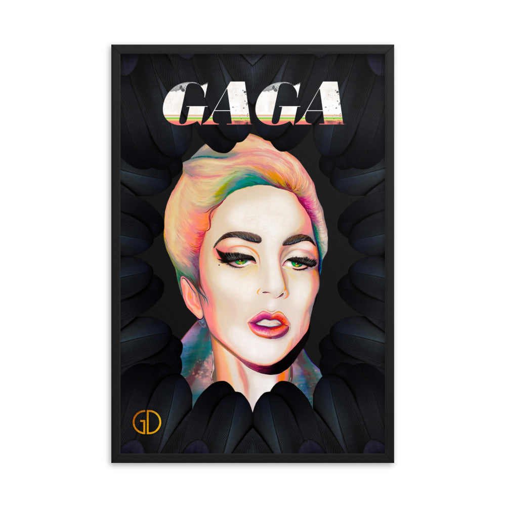 Framed Matte Print of Original Art - "Lady Gaga"