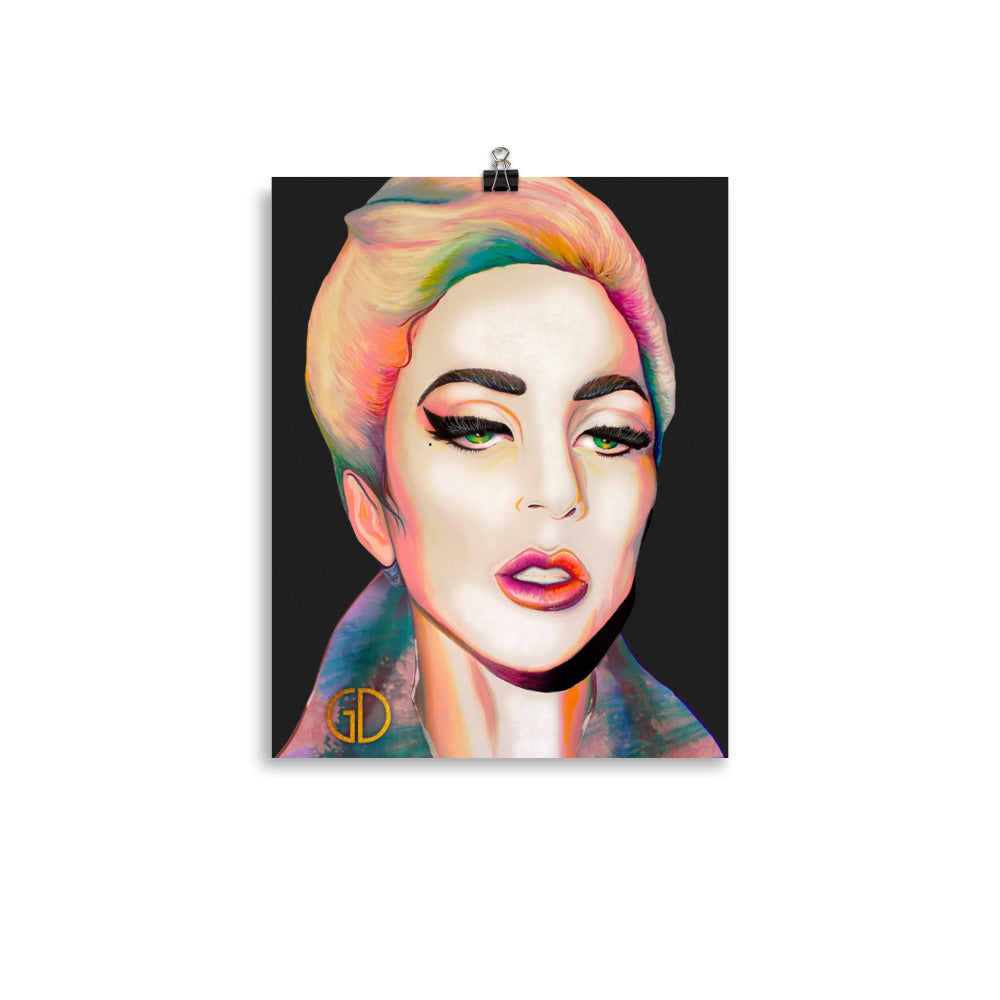 Matte Print of Original Art - "Lady Gaga"