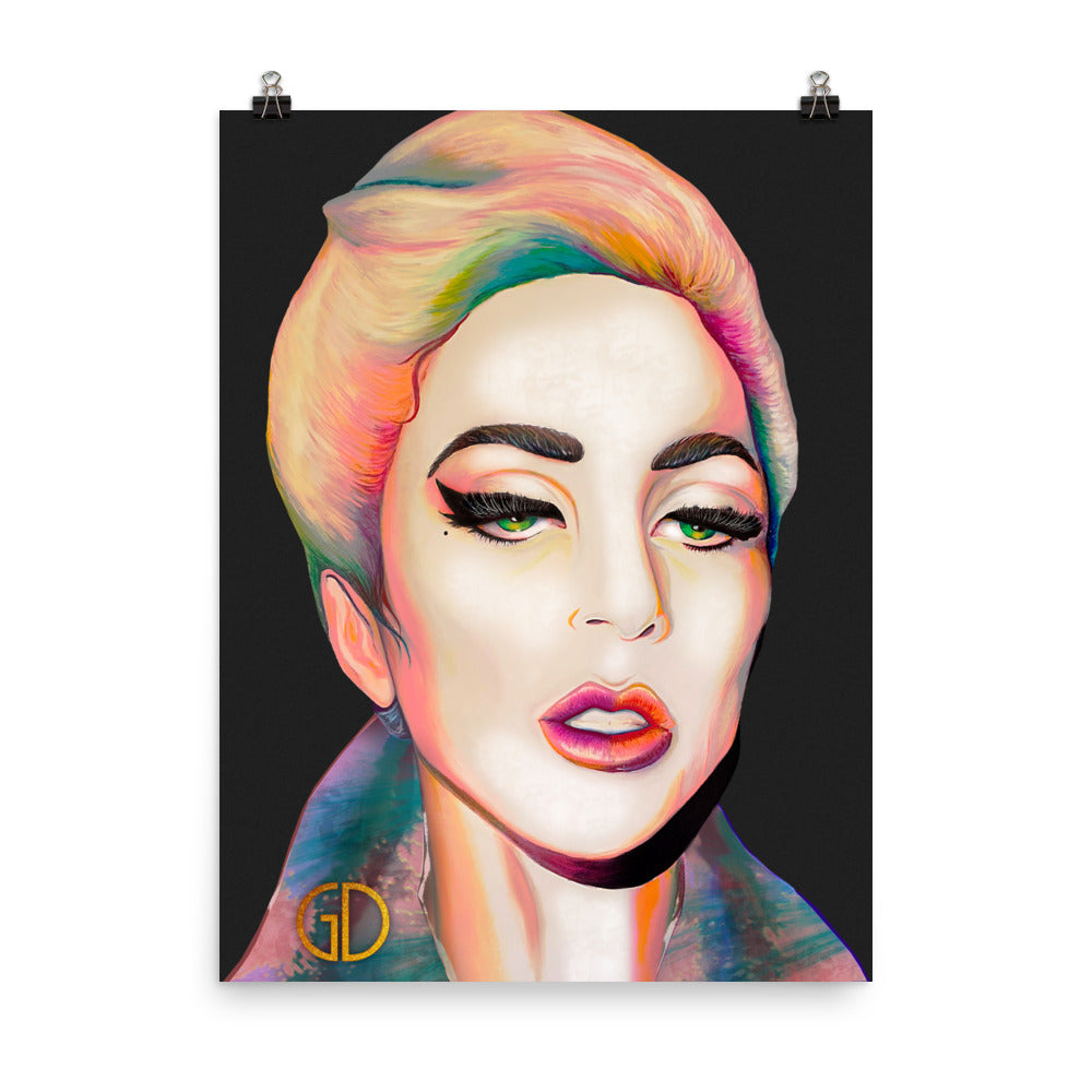 Matte Print of Original Art - "Lady Gaga"