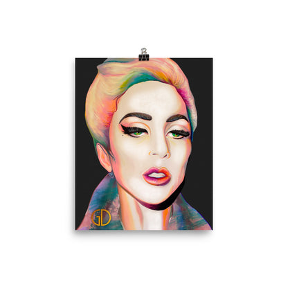 Matte Print of Original Art - "Lady Gaga"