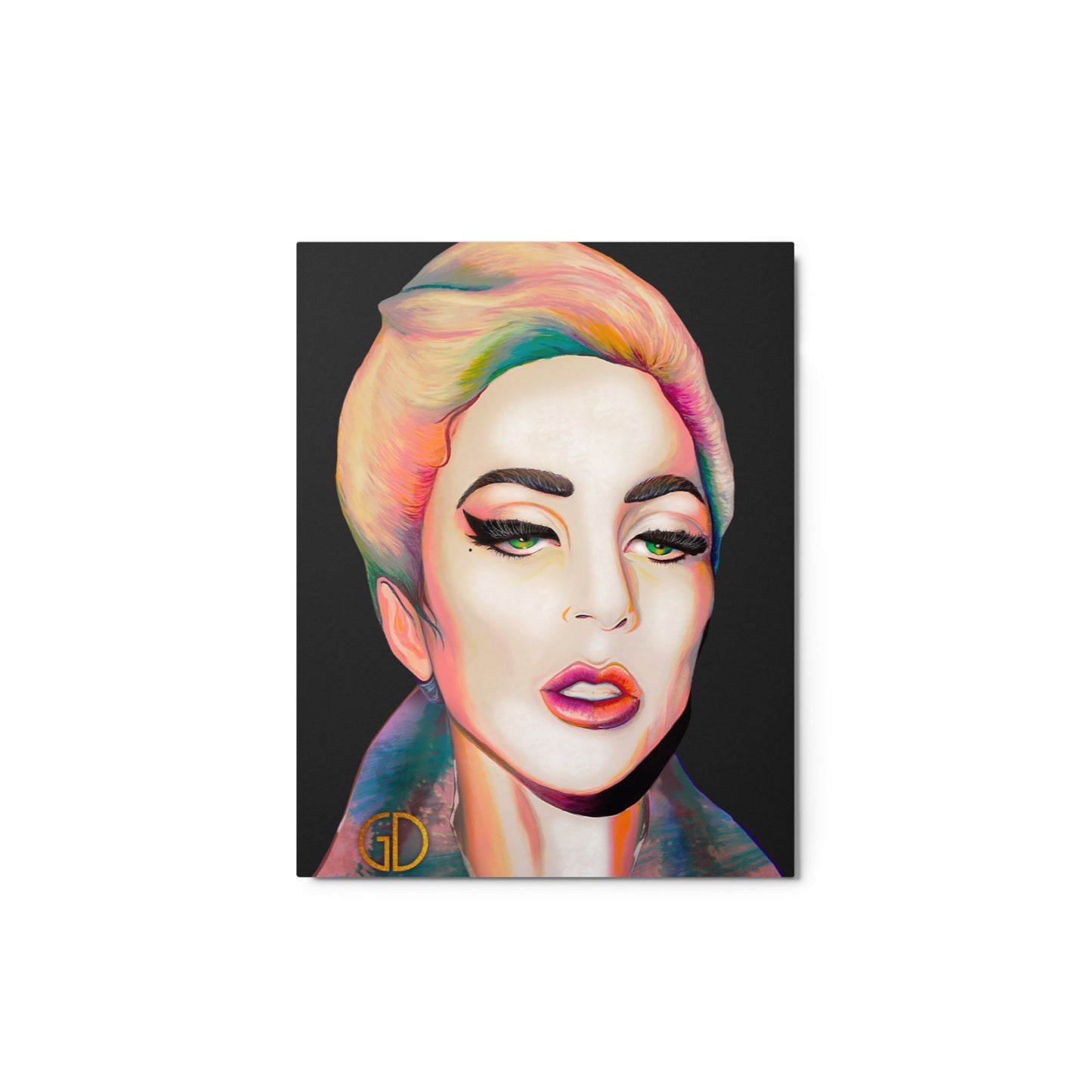 Metal Print of Original Art - "Lady Gaga"