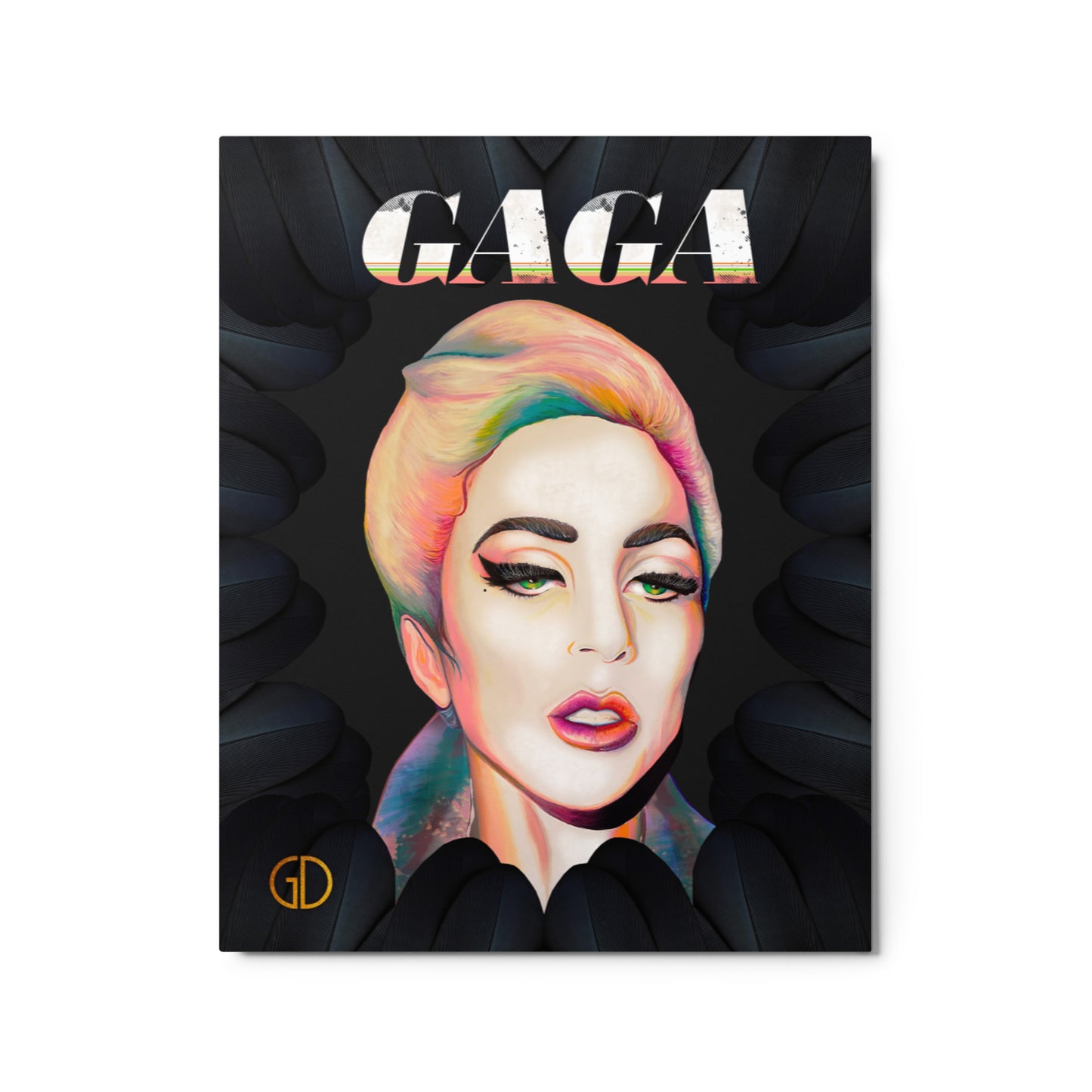 Metal Print of Original Art - "Lady Gaga"