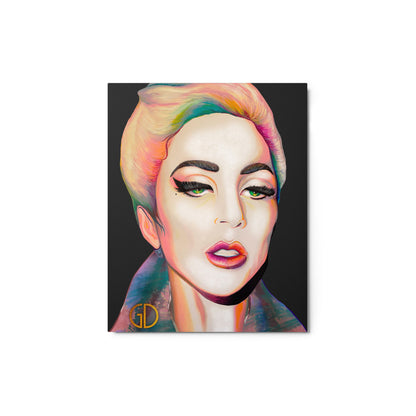 Metal Print of Original Art - "Lady Gaga"